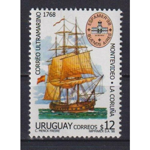 Почтовые марки Уругвай 1998г. Международная выставка почтовых марок ESPAMER '98 Парусники MNH