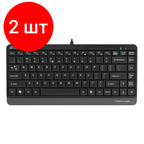 Комплект 2 штук, Клавиатура A4Tech Fstyler FK11 (FK11 USB (GREY)) клавиатура a4tech fstyler fk11 черный серый