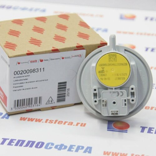 прессостат маностат серый круглый 50 40 pa замена protherm 0020118741 Реле давления воздуха (Моностат) пневмореле 50/40 Pa для котлов Protherm Леопард арт. 0020098311