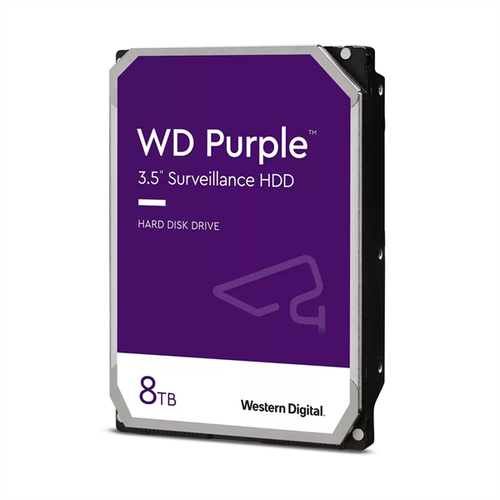 Жесткий диск Western Digital Purple HDD 3.5 SATA 8Tb, 5640RPM, 256MB buffer (DV&NVR), WD85PURZ, 1 year (WD85PURZ) для домашних пк western digital жесткий диск western digital wd1600jd 160gb sata 3 5 hdd