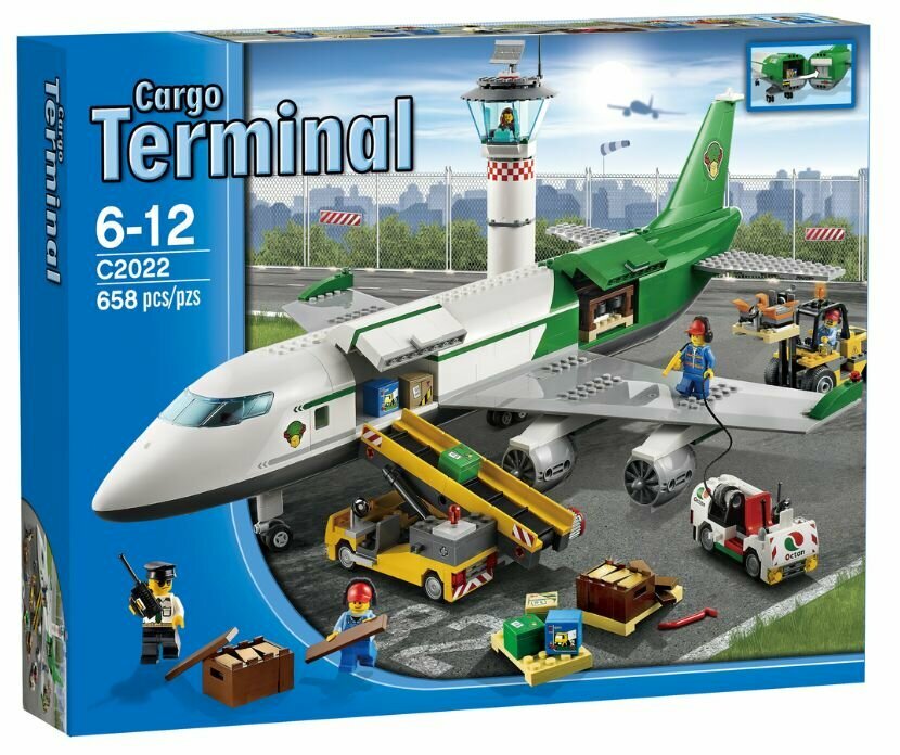 Конструктор Грузовой терминал аэропорта, 658 деталей / Совместимый с Сити City 60022