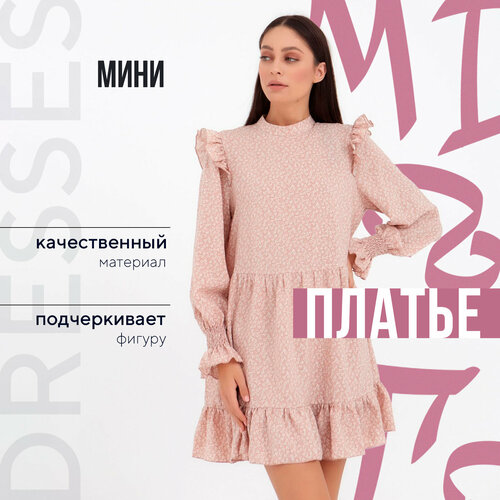 Платье MIST, размер 42, розовый платье женское mist размер 42 цвет розовый