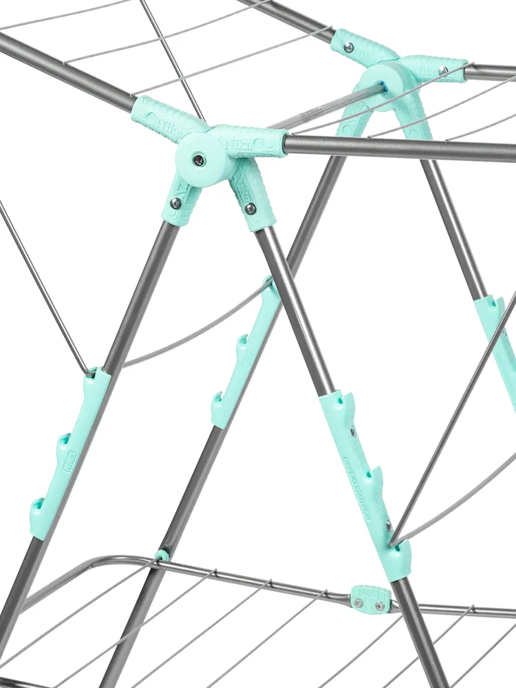 Напольная сушилка NIKA СБ8, двухуровневая, 21 м, складная, серебристый цвет — фото 1