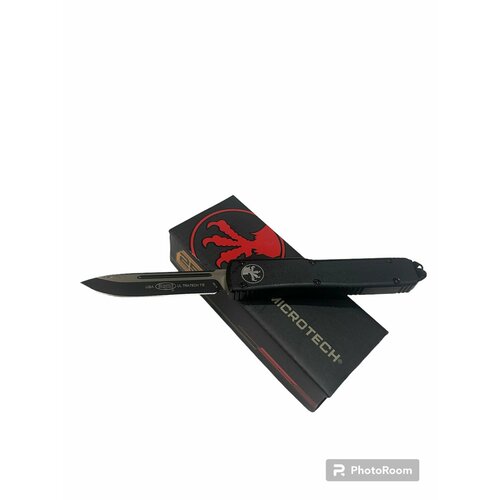 Автоматический складной нож Microtech Ultratech S/E Black Standart 121-1T (черный) фронталка/выкидуха