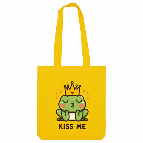 сумка принцесса лягушка серый Сумка шоппер Us Basic, желтый