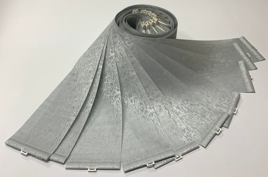 Ламели для вертикальных жалюзи. Коллекция Дейли Люкс. Цвет. Серый-08. Длиной ламели 180 см. х 10 шт. Карниз приобретается отдельно.