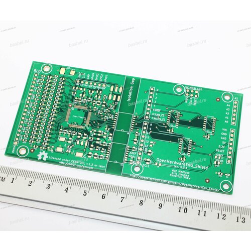 Печатная плата OpenHardwareExG (ADS1299) zy25 паяльная мини плата pcb печатная плата тестовая плата без пайки