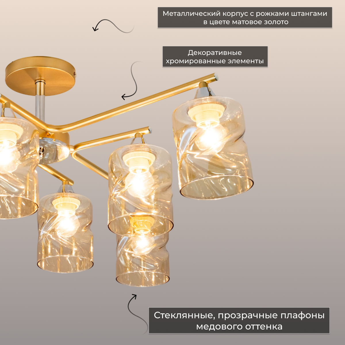 Люстра Citilux КЛОД CL137182 - фото №8