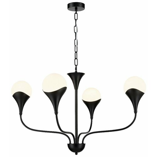 Подвесная люстра Velante 361-023-04, G9, кол-во ламп:4шт, Черный