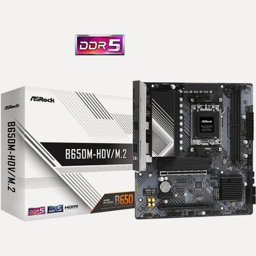 Изображение товара Материнская плата Asrock B650M-HDV/M.2 (AM5, mATX)