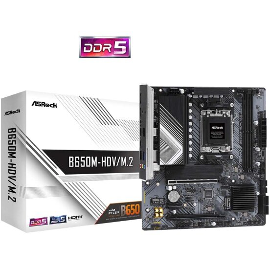 Материнская плата Asrock B650M-HDV/M.2 (AM5, mATX)