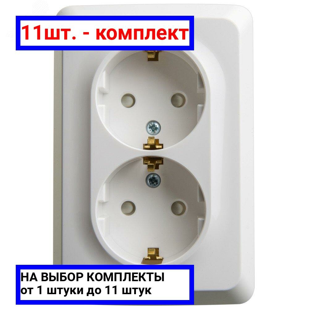 фото Розетка Systeme Electric PA16-108B ЭТЮД, 16 А, с защитной шторкой, с заземлением
