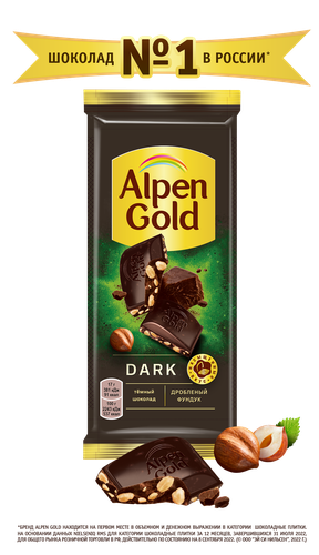 Шоколад Alpen Gold темный с фундуком, 85 г - фото №11