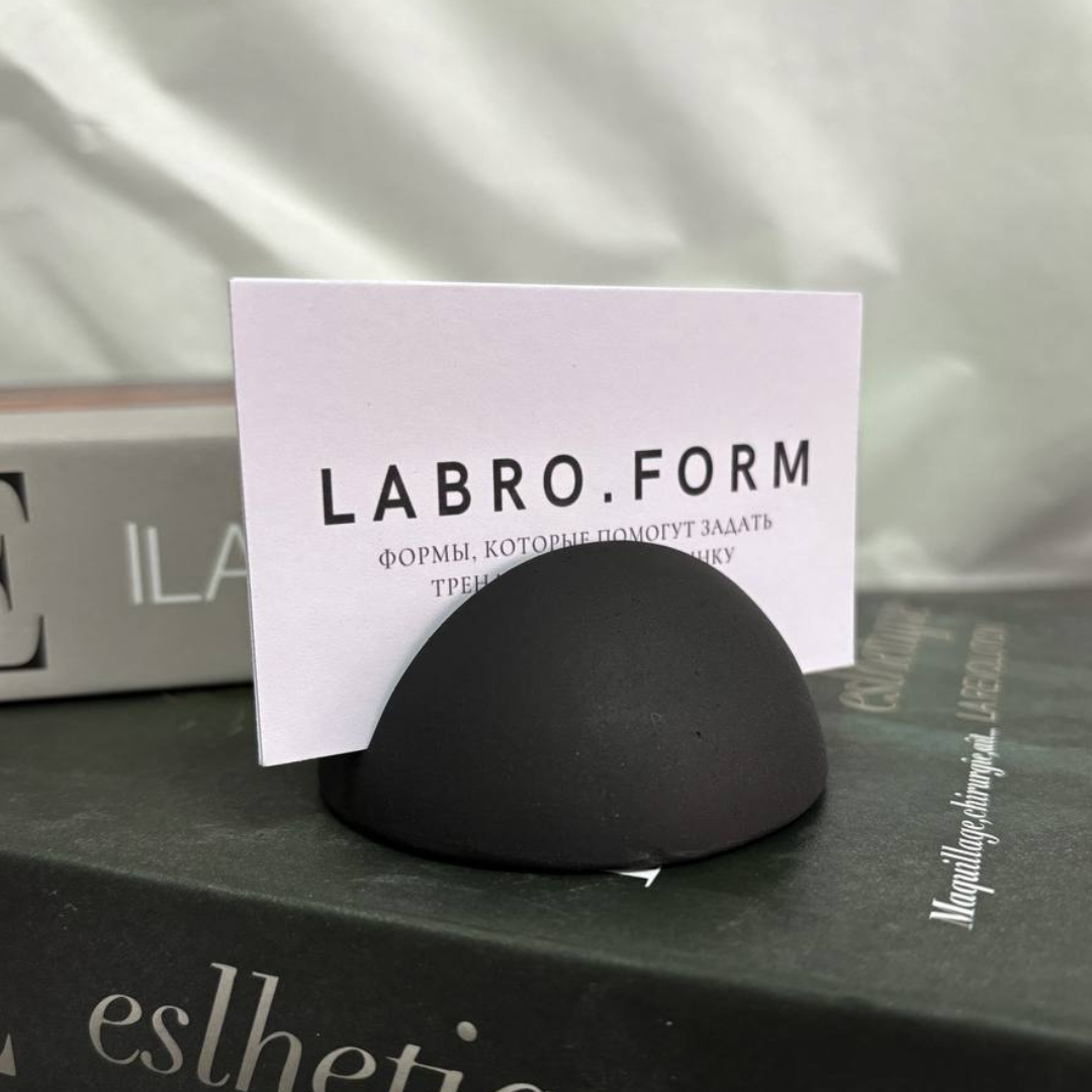 фото Подставка для визиток настольная черная