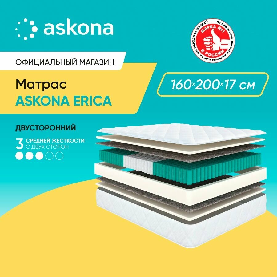 Матрас анатомический Askona (Аскона) Promo Erica 160х200