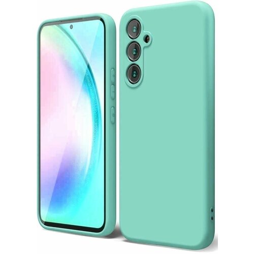 Чехол на Samsung Galaxy S23 силиконовый Silicone Cover бирюзовый голубой, зеленый, бирюзовый