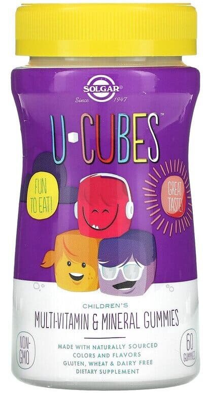 U-Cubes Children's Multivitamin and Mineral 60 жев. таблеток