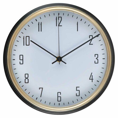 Часы настенные круглые LADECOR CHRONO, пластик, d27 см, 1xАА, тикающий ход