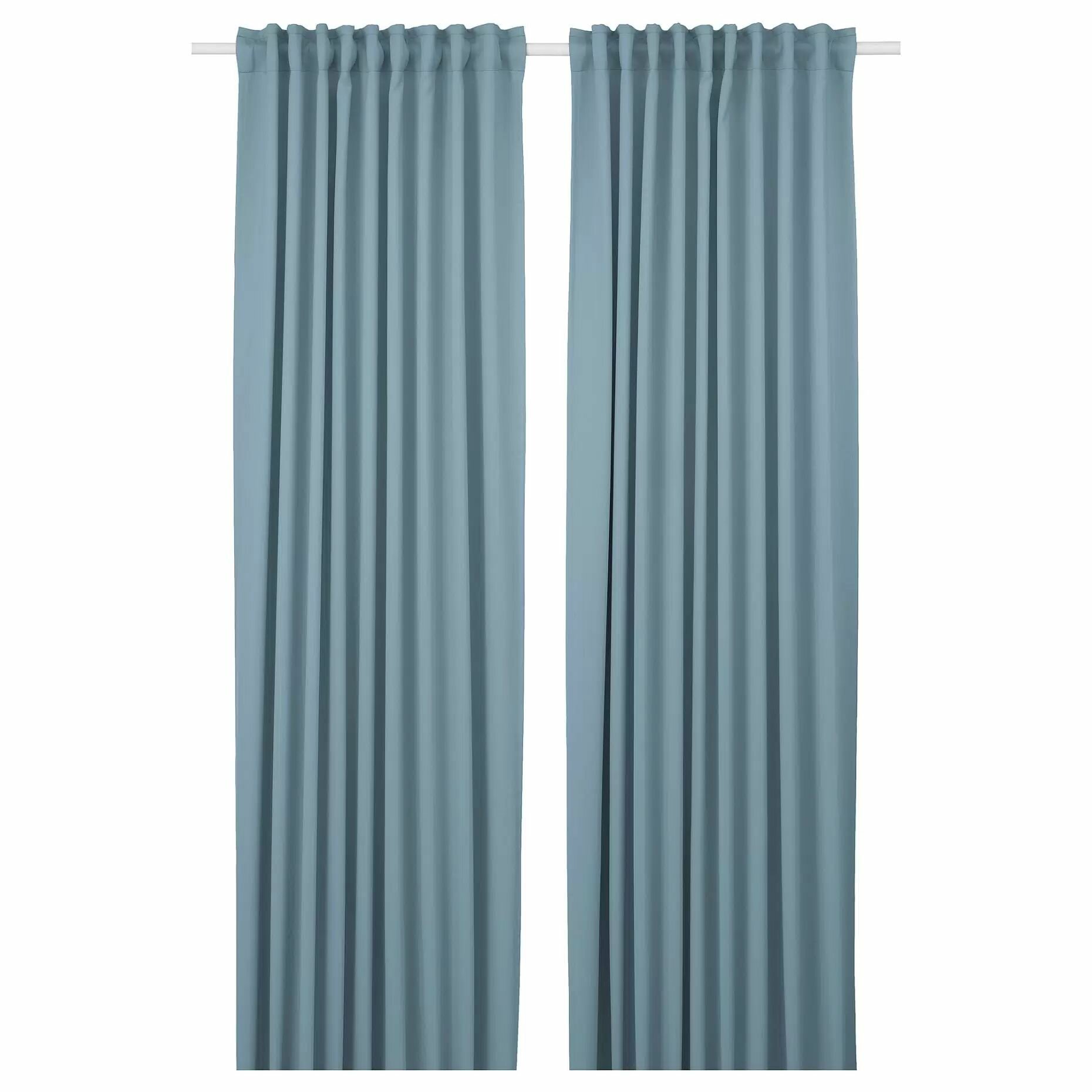 MAJGULL Комплект штор IKEA, блэк-аут/серо-голубой 2 шт 145х300 (20541182)