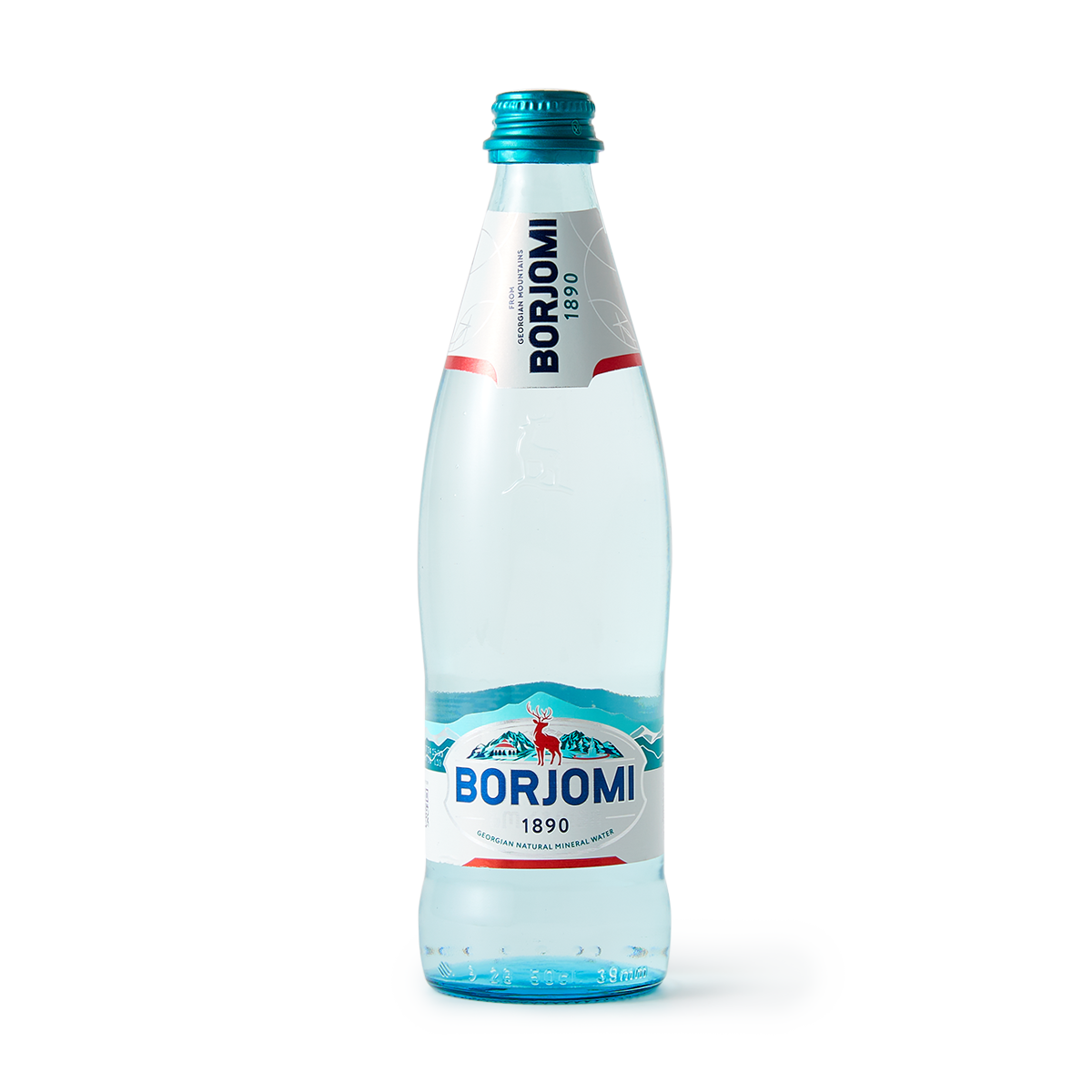 Минеральная вода Borjomi, лечебно-столовая, газированная, стеклянная бутылка, 0,5 л
