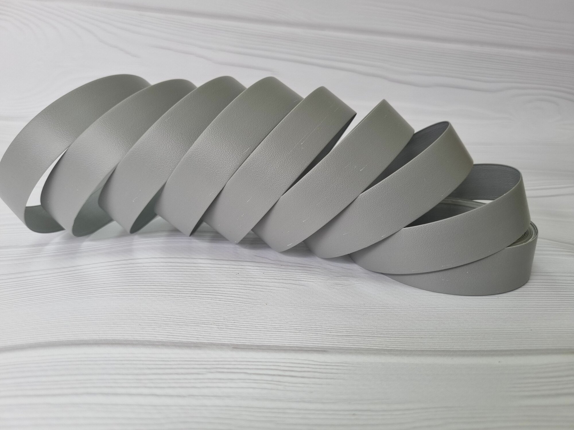 Кромка ПВХ пластик с клеем мебельная 04*19мм намотка 5м цвет Серый шифер 0171