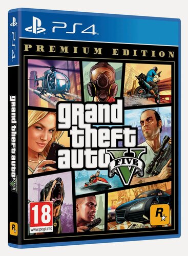 Изображение товара Игра Grand Theft Auto V Premium Edition для PlayStation 4, все страны (GTA V, PS4, Диск, Русские субтитры)