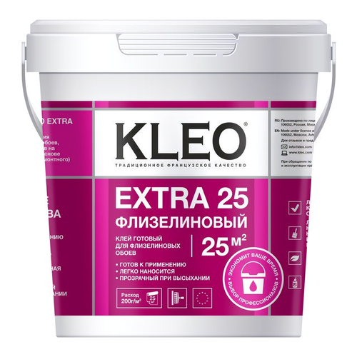 Клей обойный KLEO EXTRA флизелиновый готовый 5кг арт191 EXTRA 5 кг 5531₽