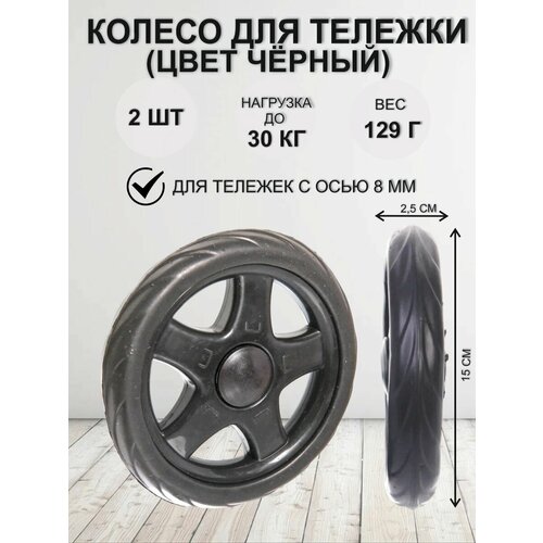 Колесо для сумки Селфи15 см ручная кладь черная 396₽