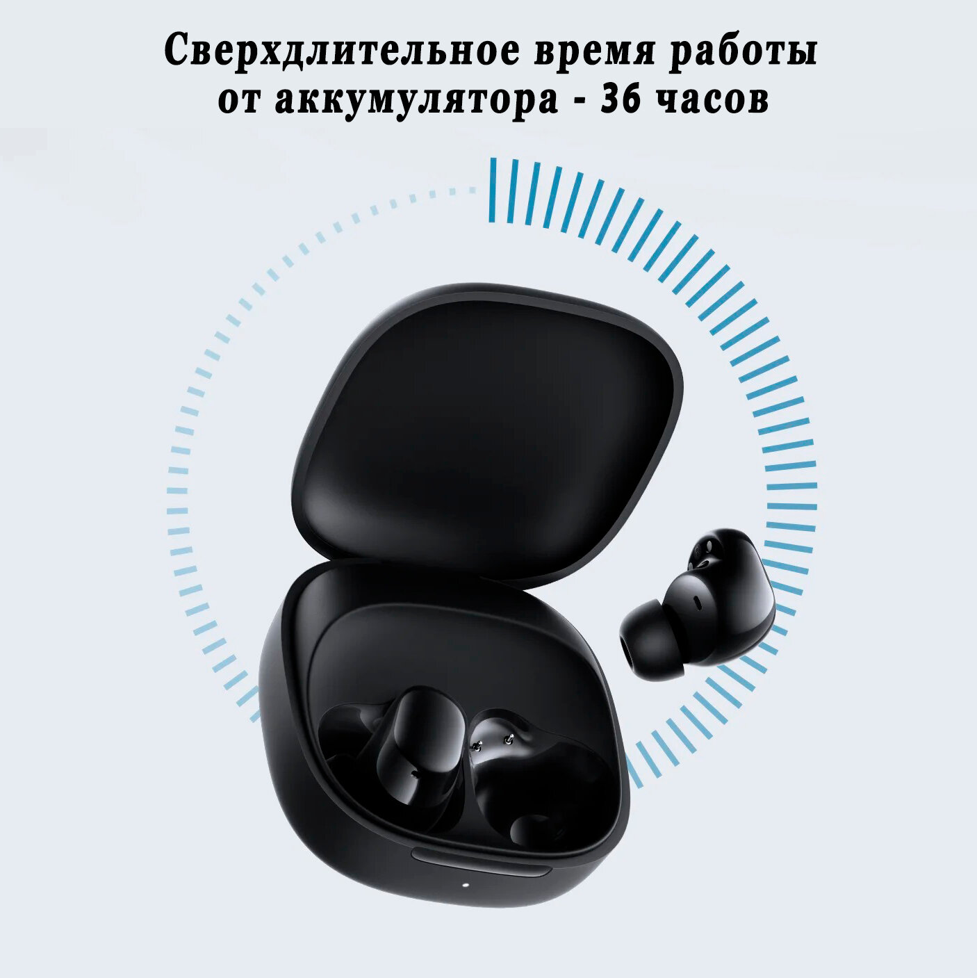 Беспроводные наушники Xiaomi Redmi Buds 6 Play, Черные, Глобальная версия — фото 1