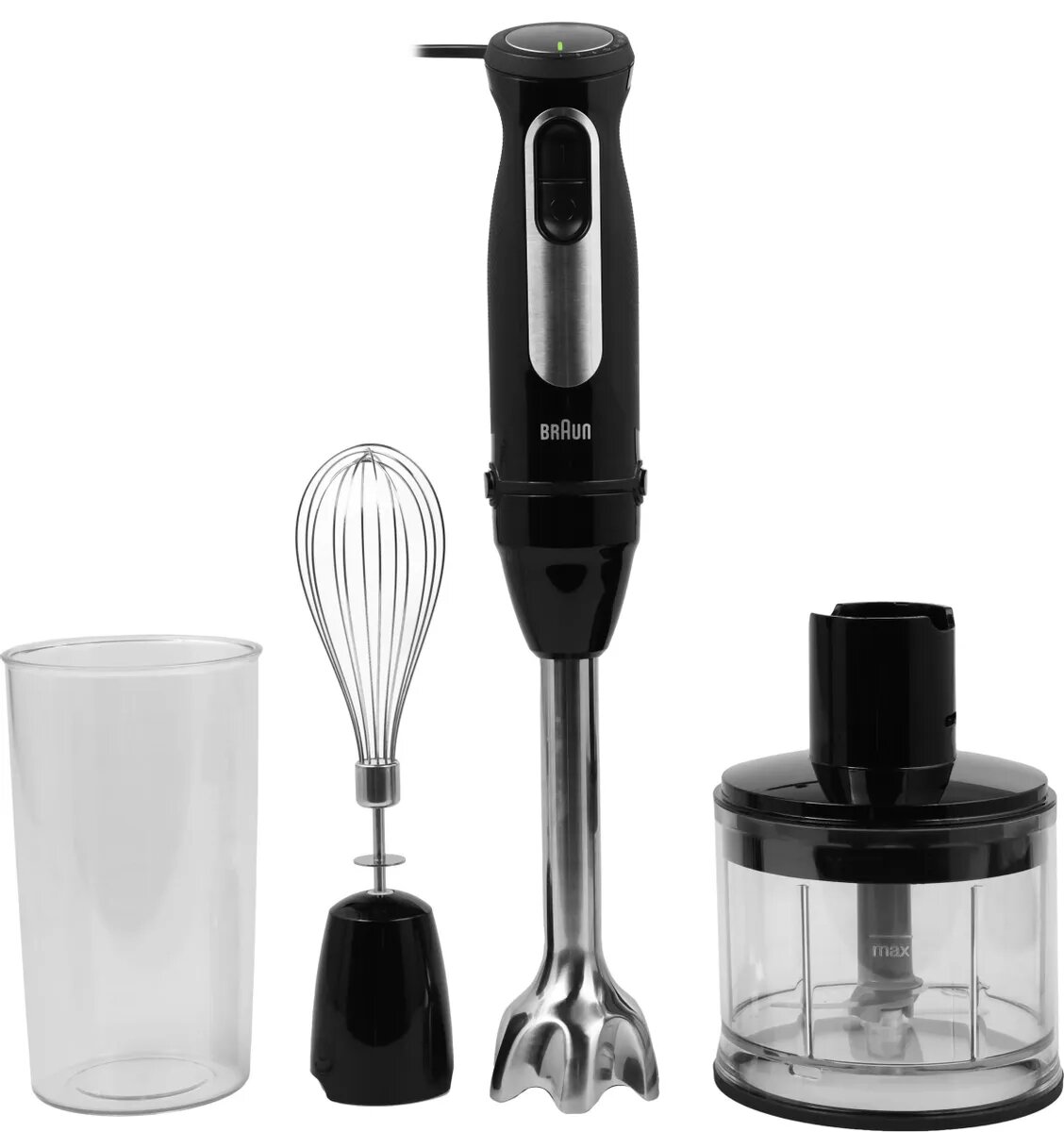 Блендер Braun MQ55236 мощность 1000Вт 25 скоростей с измельчителем пластик/металл