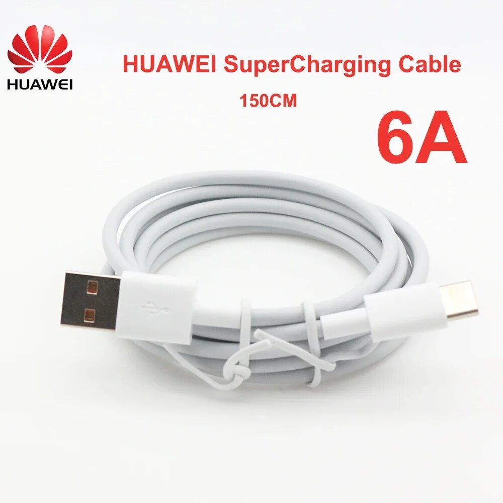 Зарядный кабель Huawei 6A Mate 50, USB Type C для Nova 7 Mate 20 30 40 60 P30 P40 P50 P60 Pro Honor 30S, оригинал, 150CM