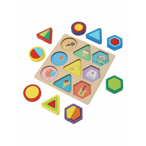 Деревянный геометрический сортер Smart Kids Фигуры и цвета 494₽