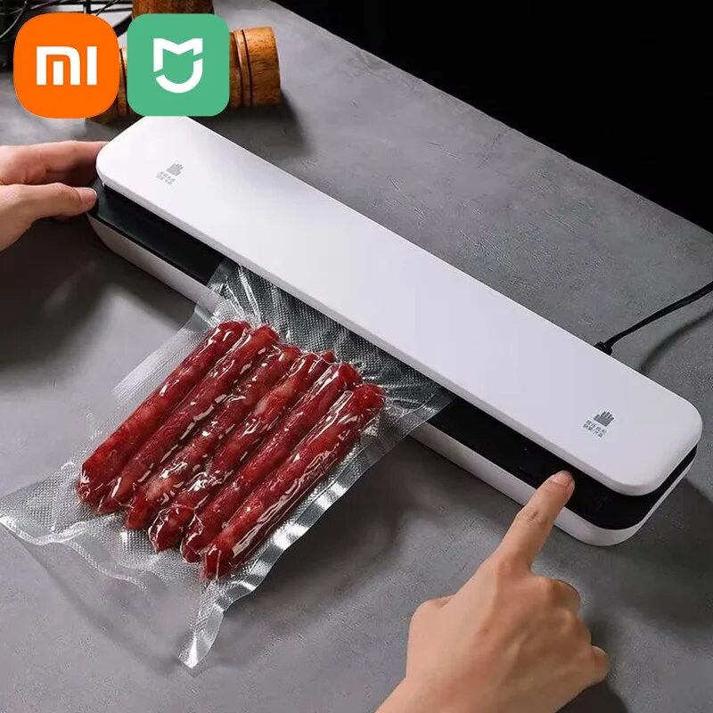 Вакуумная упаковка сыра и овощей в пакетах Xiaomi Mijia