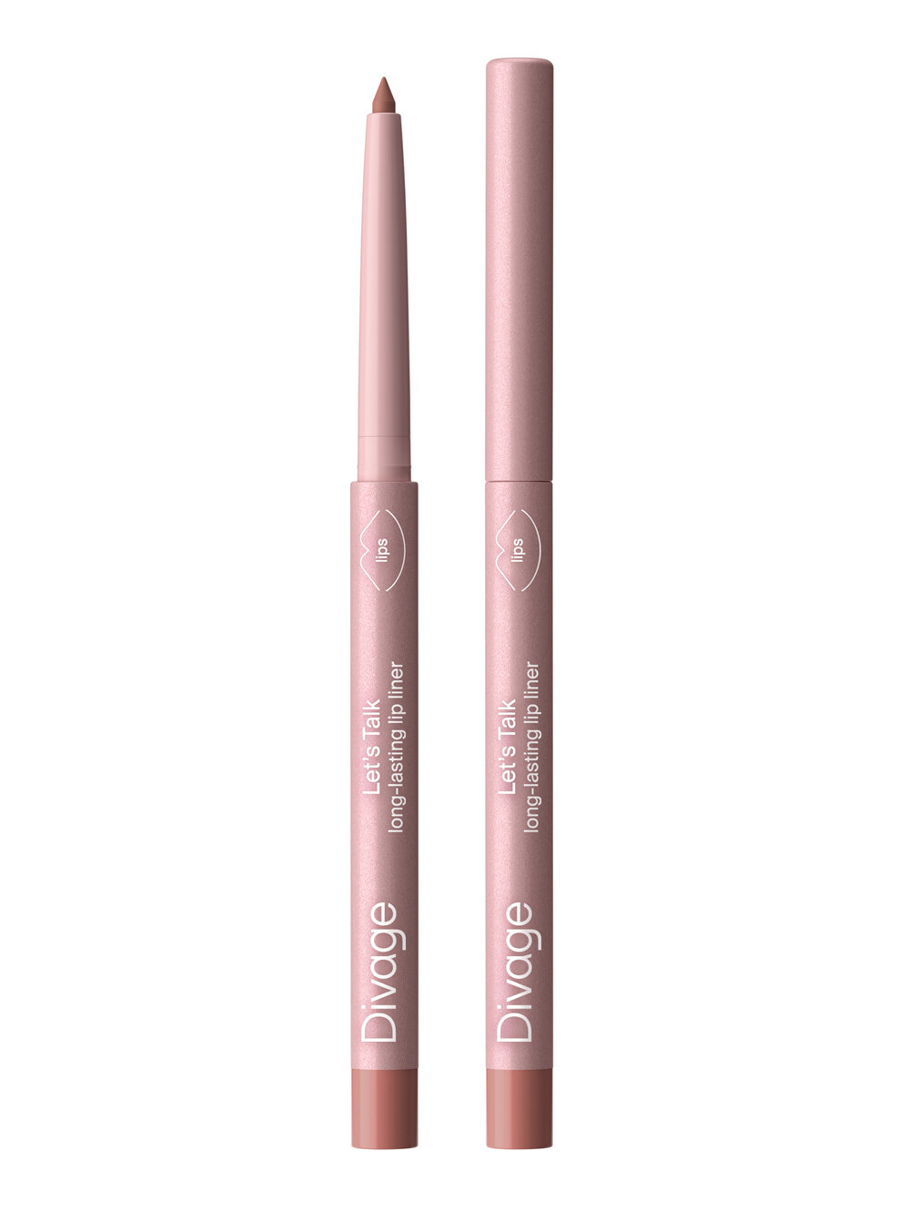 Автоматический карандаш для губ Divage Let's Talk long-lasting lip liner, тон: 04 коричнево-розовый, 0.26г