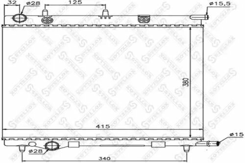Радиатор Citroen C2/C3 1.1-1.6 02>