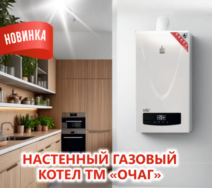 Котел газовый Очаг 24Е, настенный, двухконтурный, закрытая камера сгорания