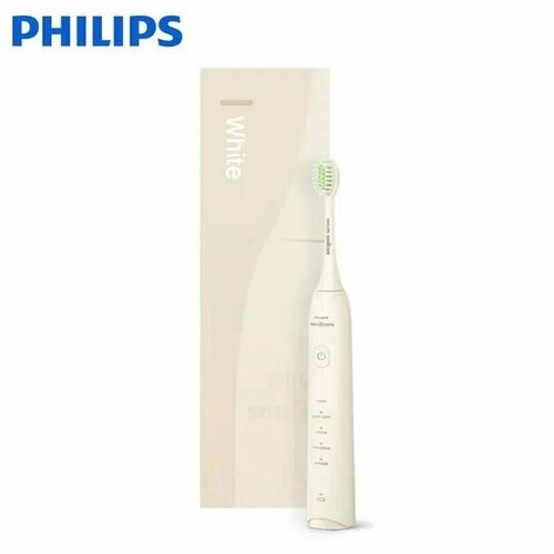 Электрическая зубная щетка Philips HX2471/03, бежевая, с мягкой и ярко-белой насадкой, 5 режимов