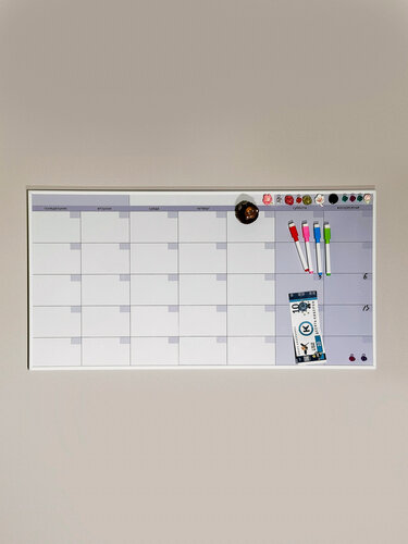 Изображение товара Канбан-доска, настенная магнитно-маркерная 80х40 см, АртБорд, для планирования, "Домашний офис, серая".