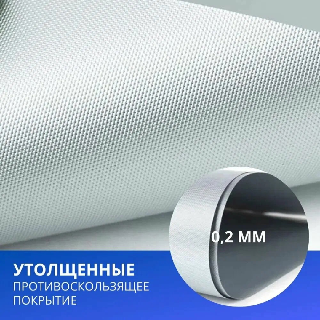 Коврик тефлоновый, для защиты газовой плиты, комплект из 4х штук, утолщенная модель 0.2 мм. Серый — фото 1