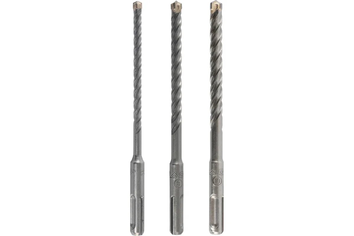 RAGE Набор буров по бетону для перфоратора 6 мм 8 мм 10 мм длина 160 мм SDS-Plus Quadro-X 564543