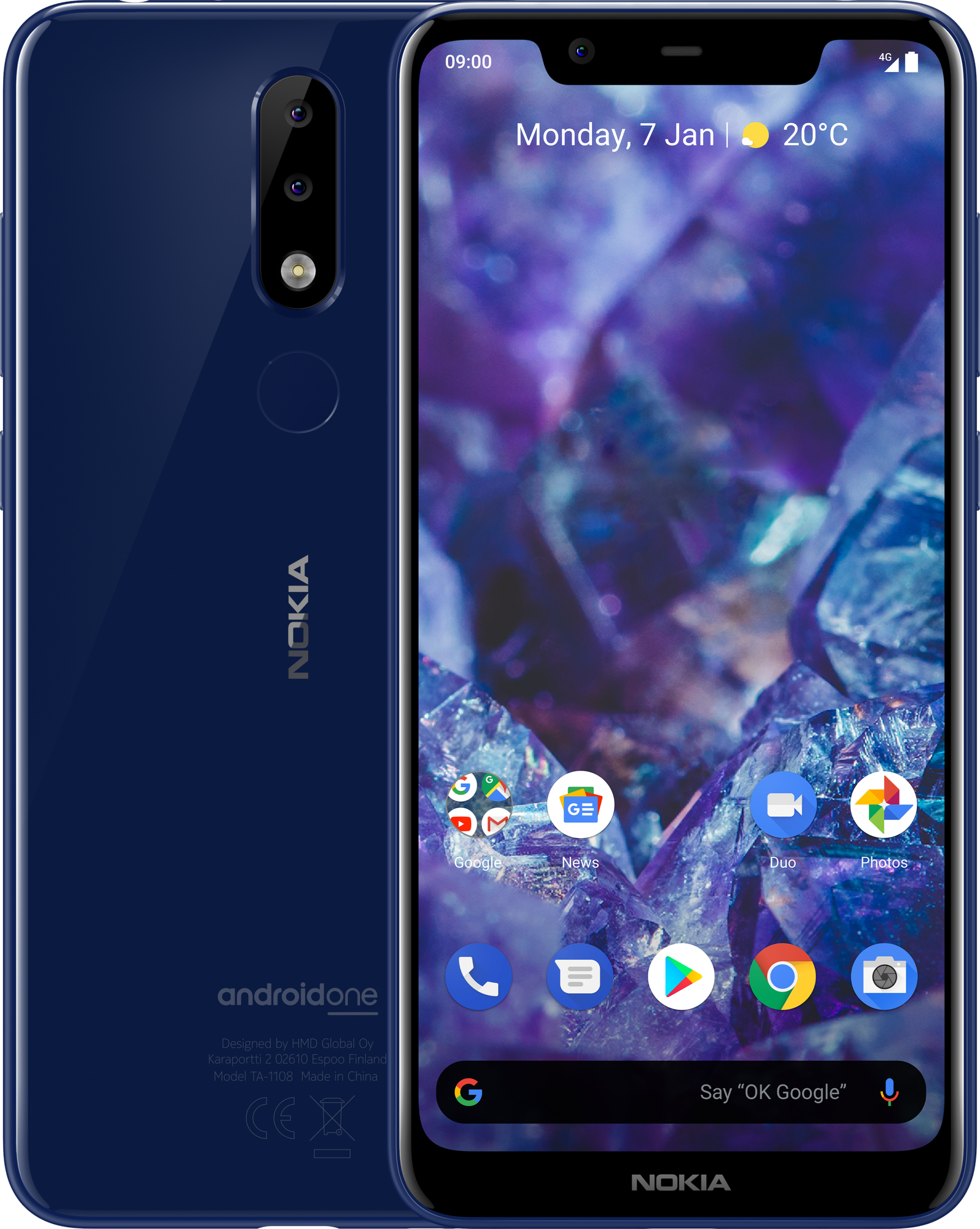 Смартфон Nokia 5.1 Plus TA-1105 Blue — фото 1