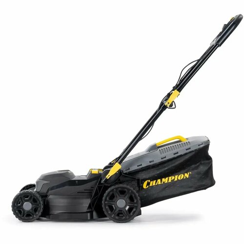 Газонокосилка электрическая CHAMPION EM4018, 40см, несамоходная черный, желтый, черный