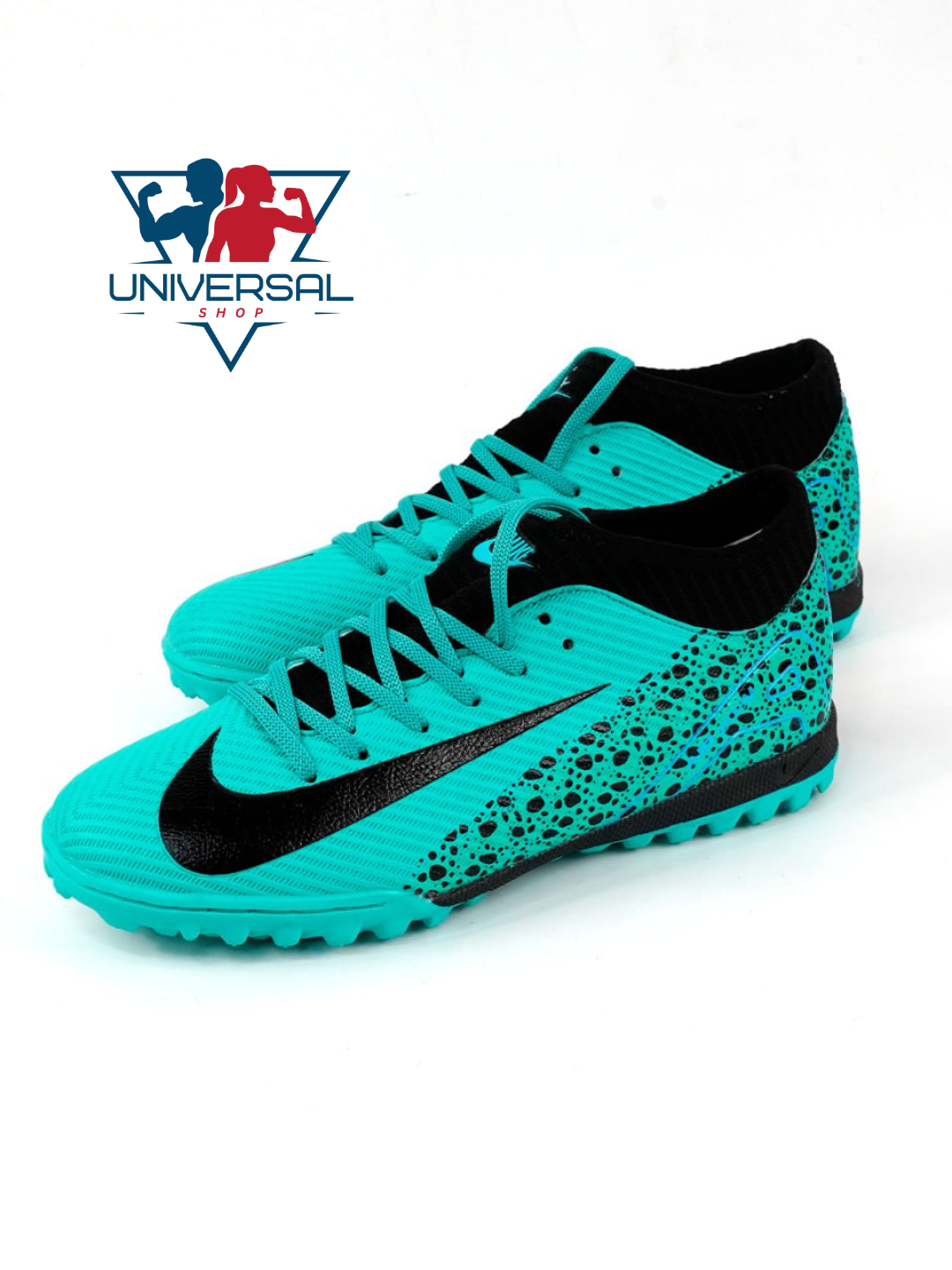Бутсы NIKE, размер 44, голубой, белый, черный, красный, оранжевый, серый, фиолетовый, синий
