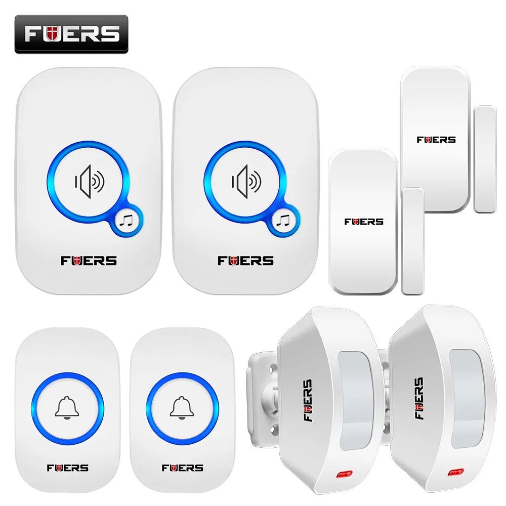 Беспроводной дверной звонок Fuers, kit8