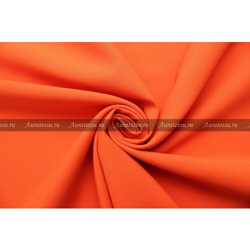 Ткань двухслойная стрейч ярко-оранжевая, ш124см, 0,5 м