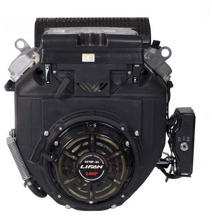 Двигатель бензиновый Lifan LF2V78F-2A (24 л. с, 688куб. см, вал 25мм, ручной и электрический старт, катушка 3А)