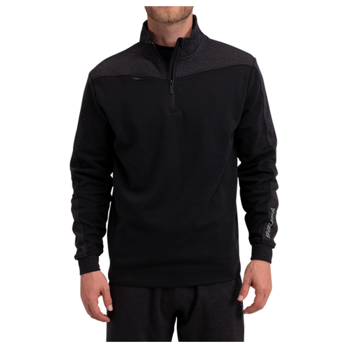 фото Толстовка bauer premium fleece 1/4 zip sr взрослая(l / черный/l)