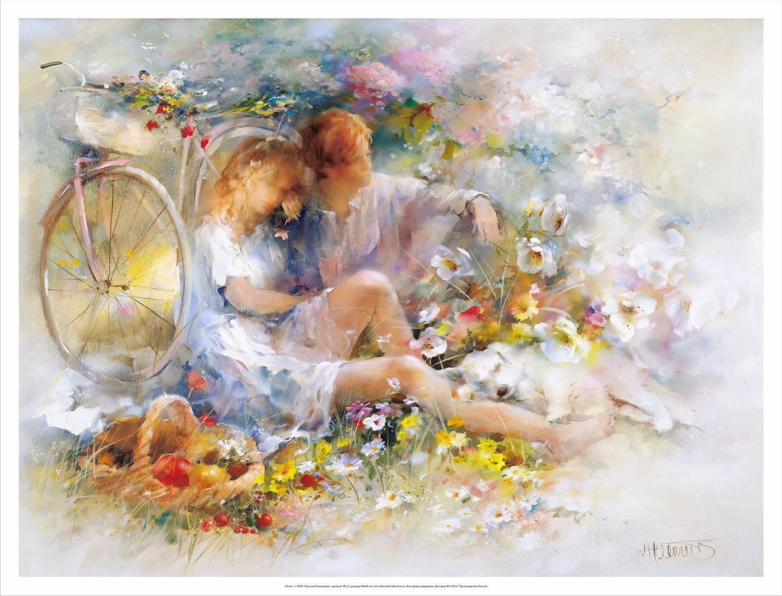 Постер на холсте, "Лето", 80х60 см, художник - Willem Haenraets. Холст в рулоне, Арт. ХВ-р2