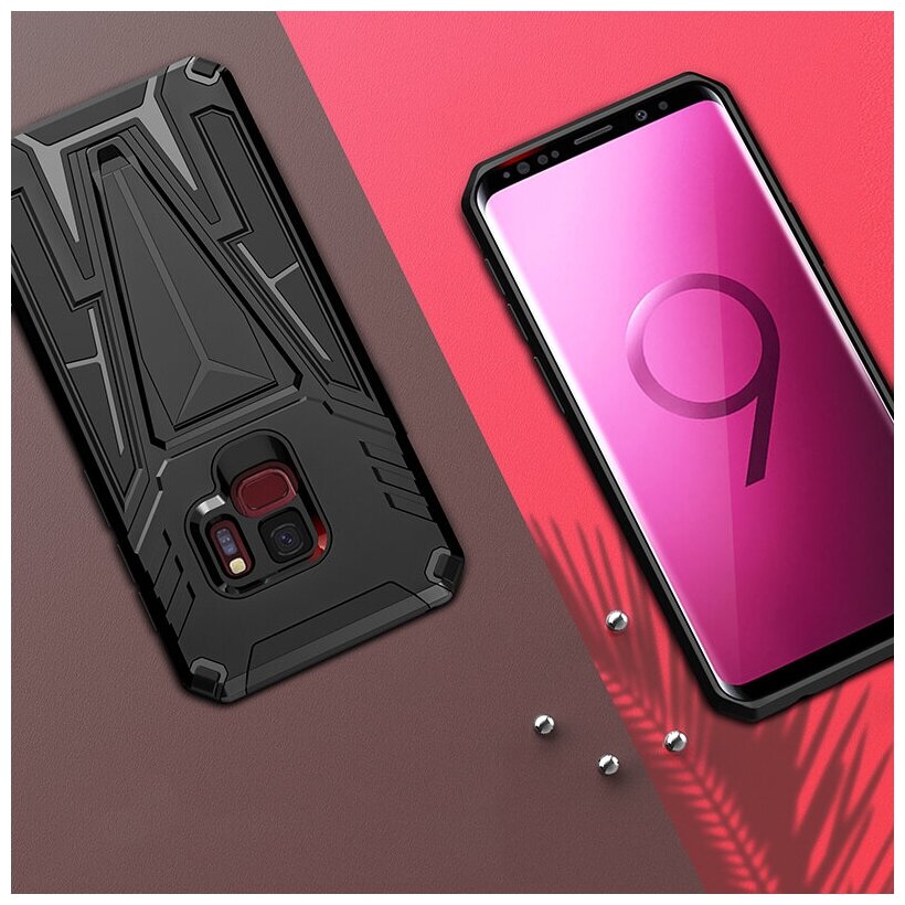 Чехол Rack Case для Samsung Galaxy S9 черный - фотография № 4