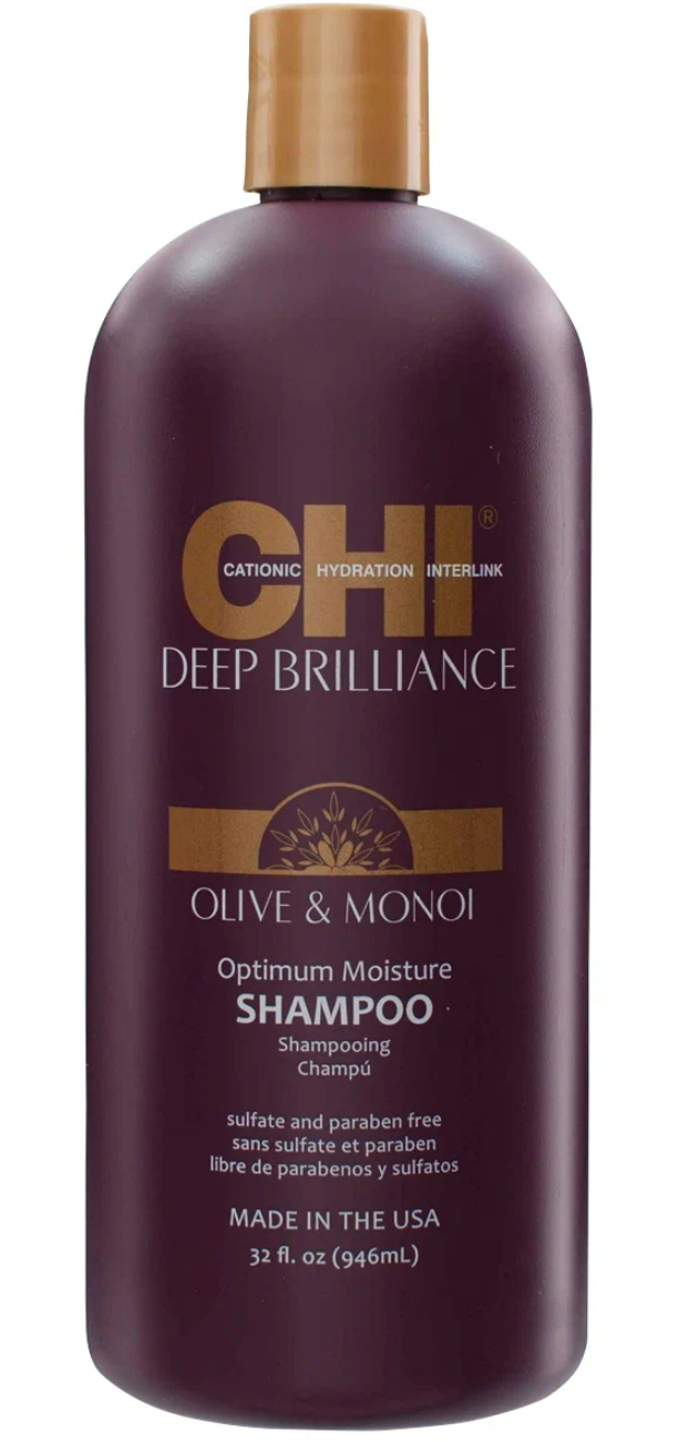 CHI Deep Brilliance Optimum Moisture Shampoo - Увлажняющий шампунь для поврежденных волос 946 мл